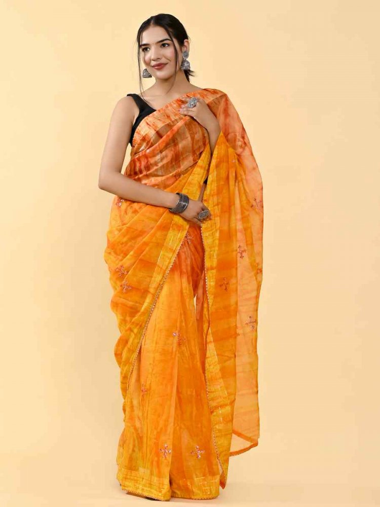 Multi Cotton Embroidered Casual Party Classic Style Saree