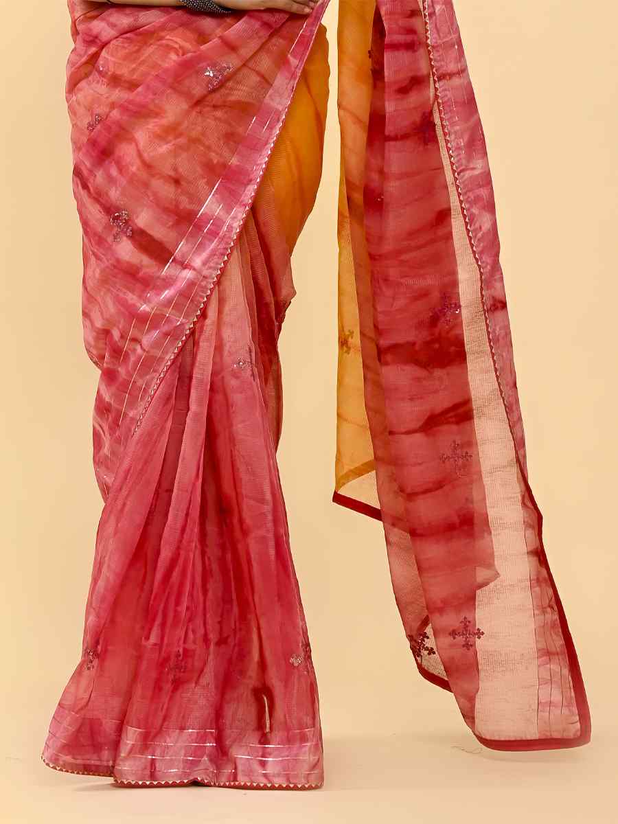 Multi Cotton Embroidered Casual Party Classic Style Saree