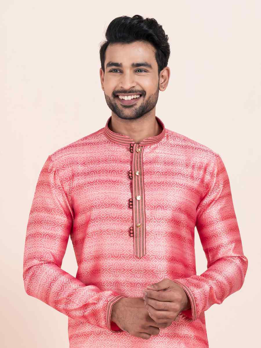 Multi Cotton Jacquard Printed Festival Wedding Kurta Pyjama Men039s Wear