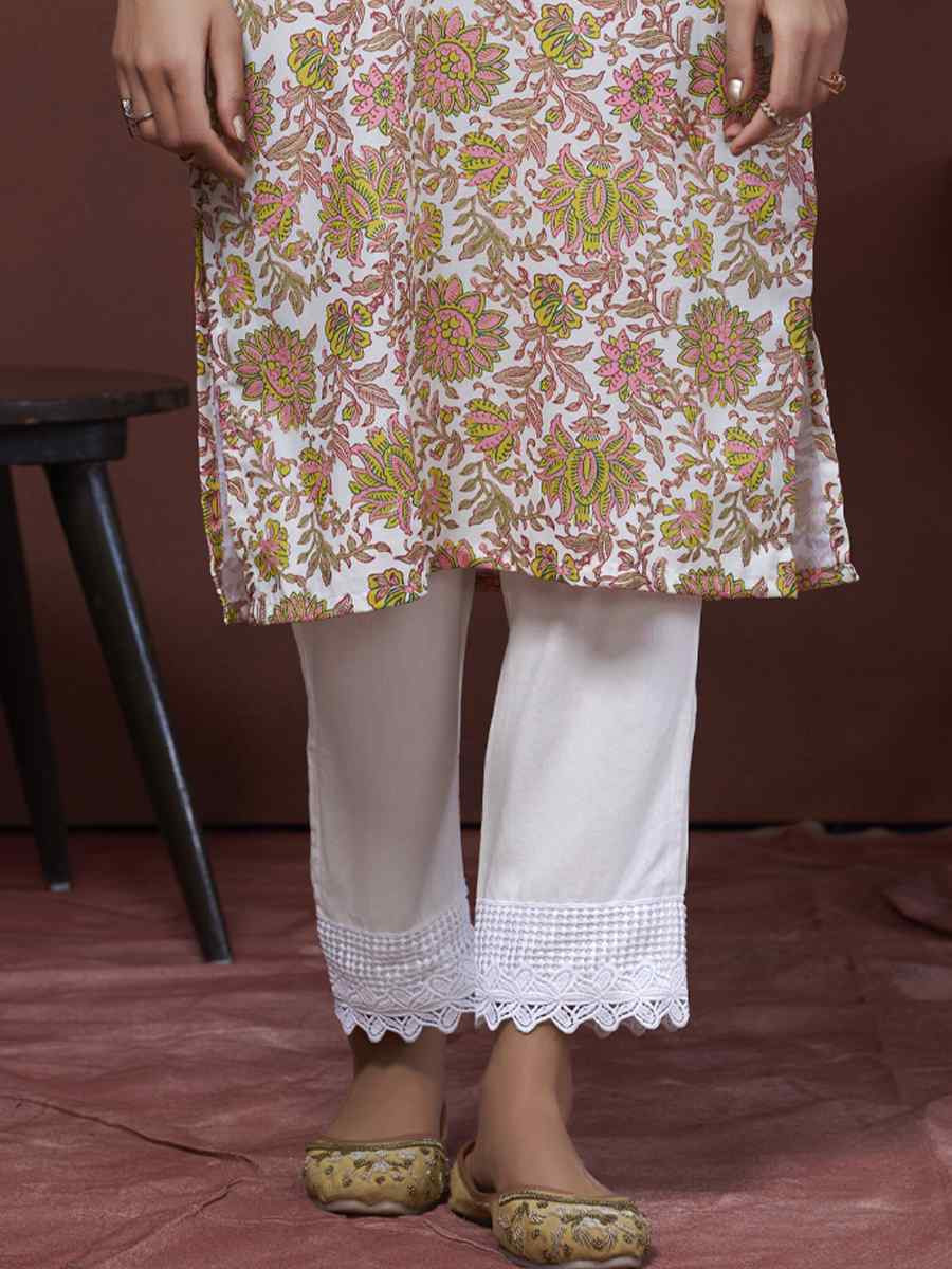 Multi Cotton Linen Embroidered Festival Casual Kurti
