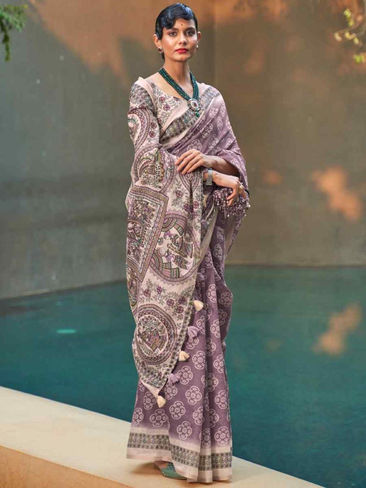 Multi Cotton Printed Casual Festival Contemporary Saree