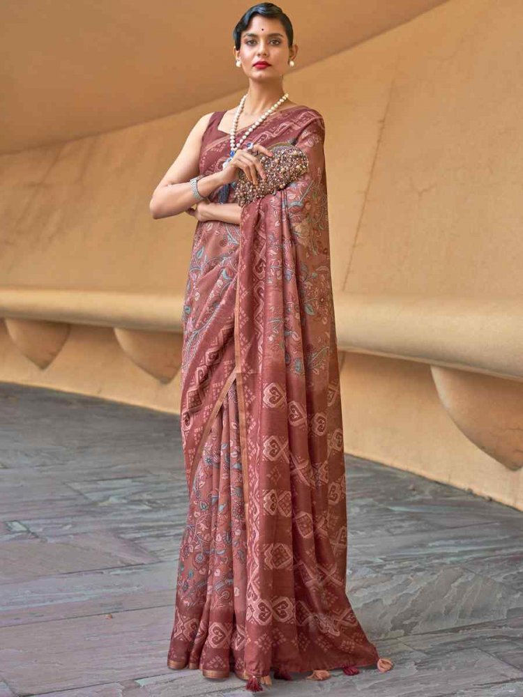 Multi Cotton Printed Casual Festival Contemporary Saree