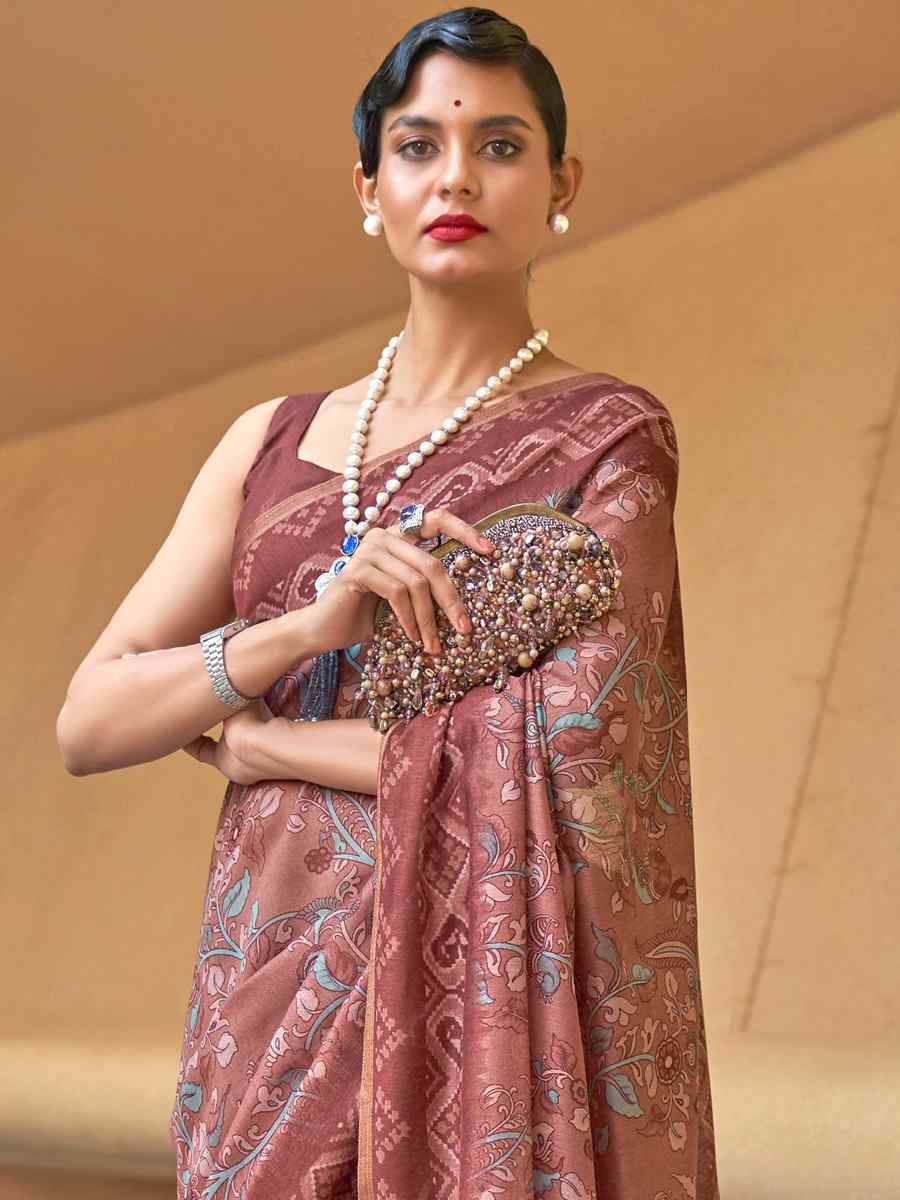 Multi Cotton Printed Casual Festival Contemporary Saree