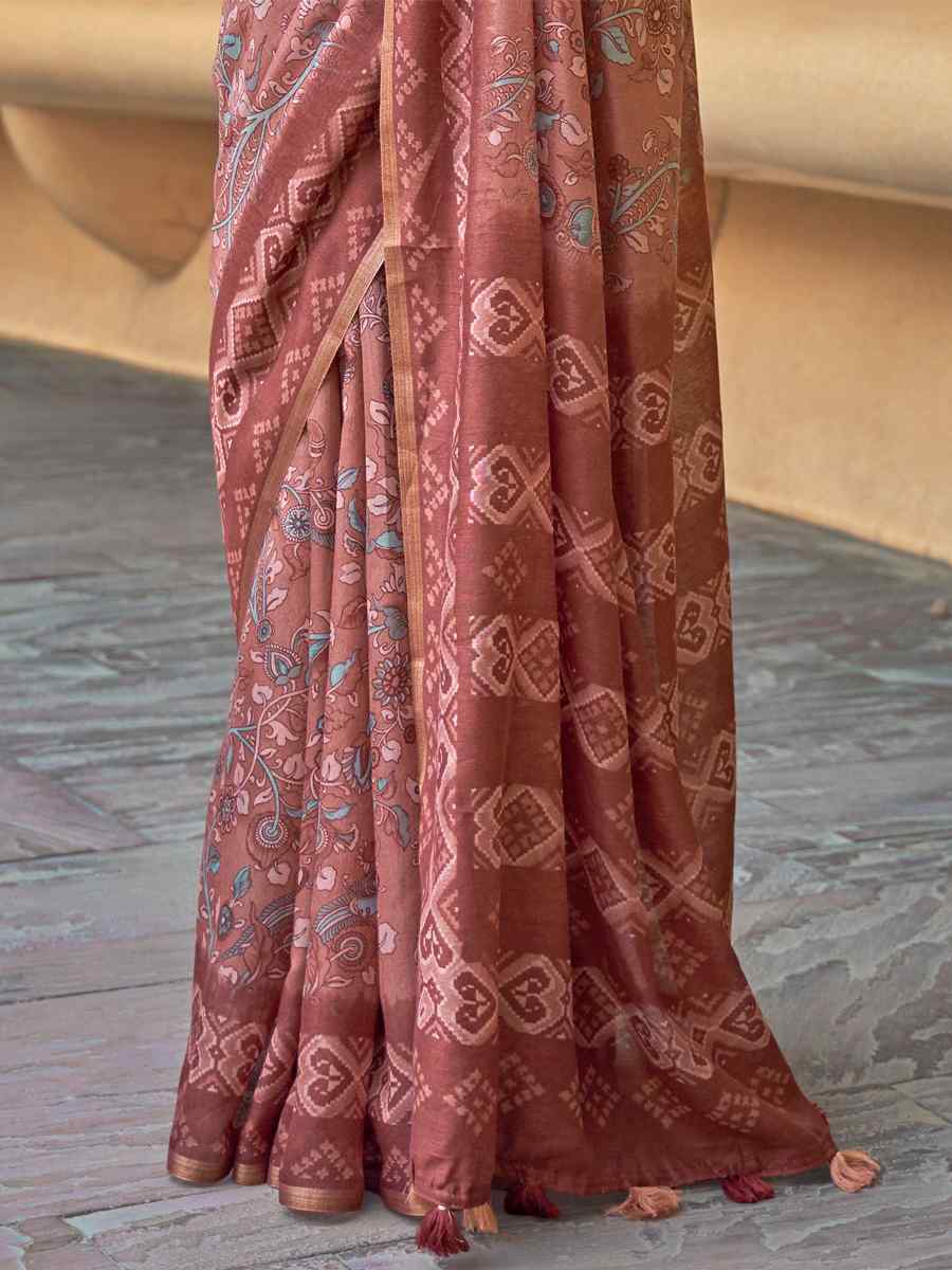 Multi Cotton Printed Casual Festival Contemporary Saree