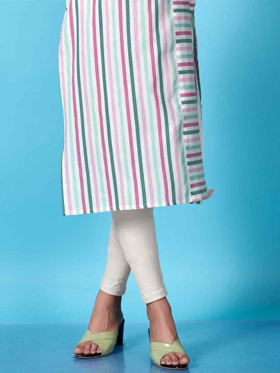 Multi Cotton Printed Casual Festival Kurti