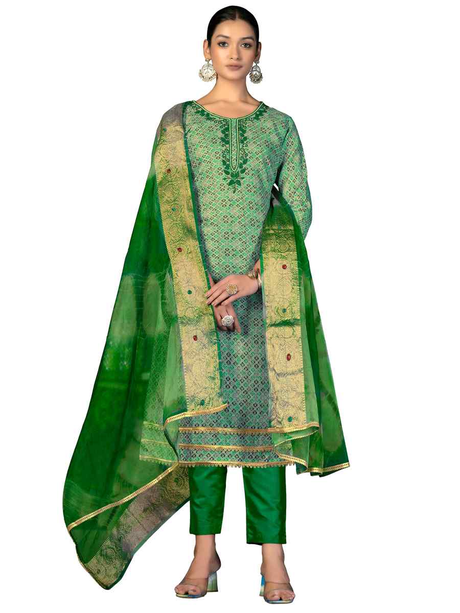 Multi Cotton Printed Casual Festival Pant Salwar Kameez