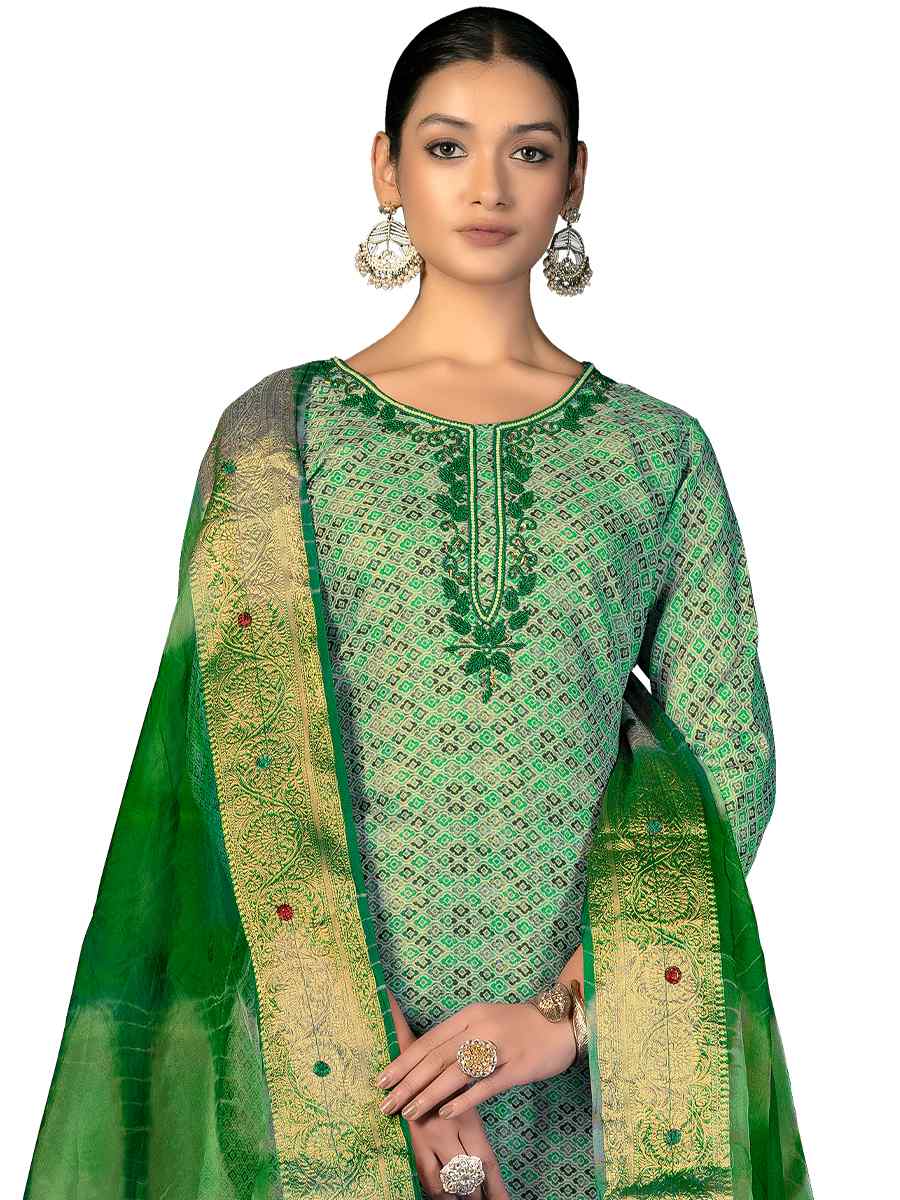 Multi Cotton Printed Casual Festival Pant Salwar Kameez
