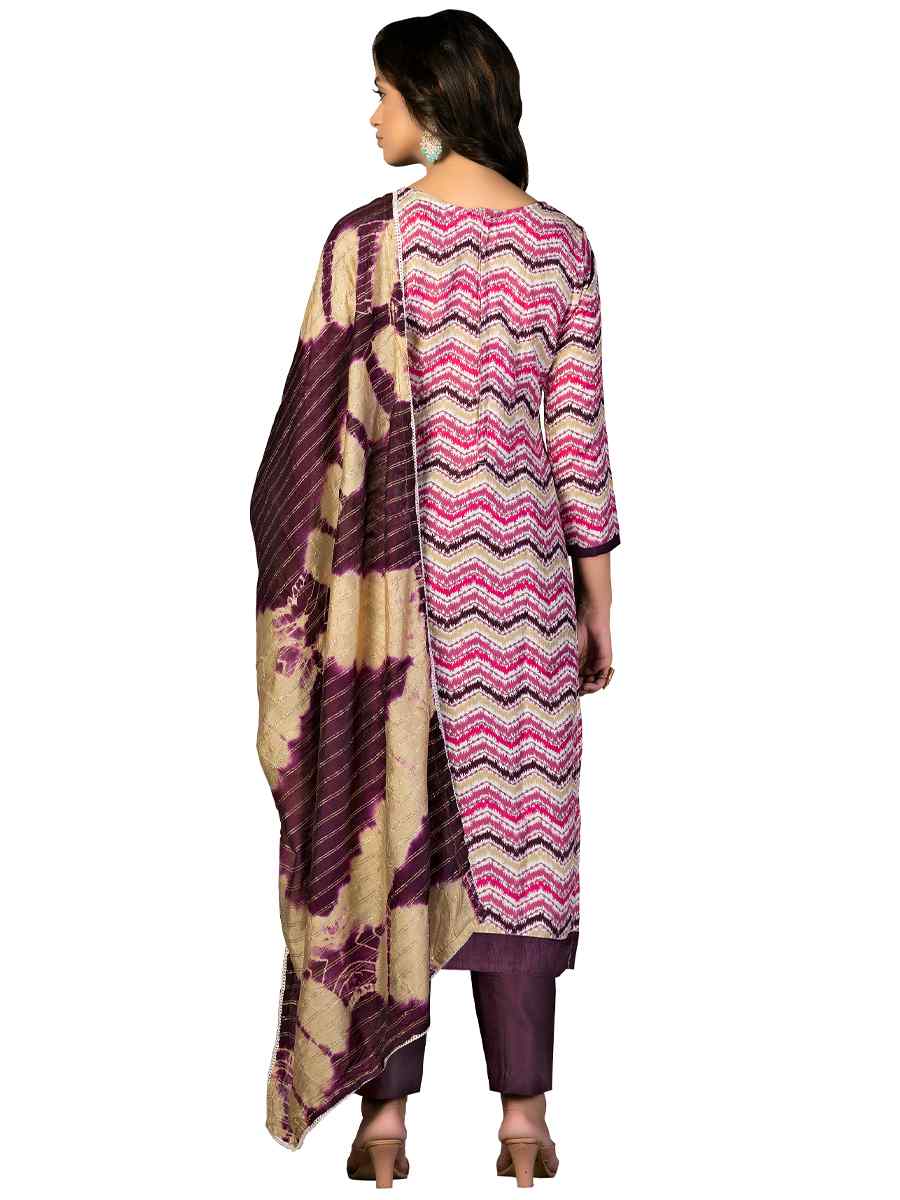 Multi Cotton Printed Casual Festival Pant Salwar Kameez