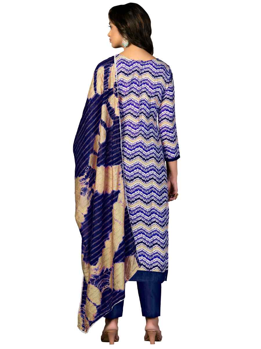 Multi Cotton Printed Casual Festival Pant Salwar Kameez
