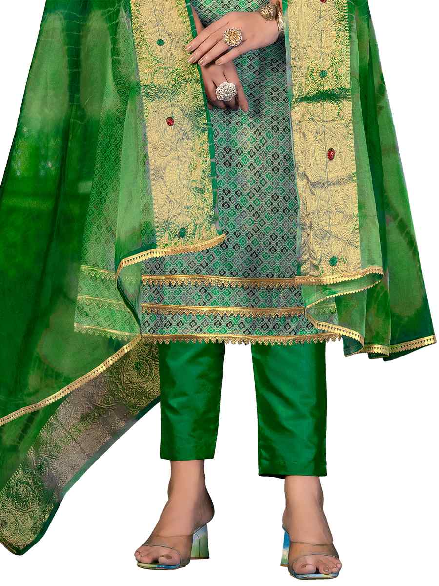 Multi Cotton Printed Casual Festival Pant Salwar Kameez