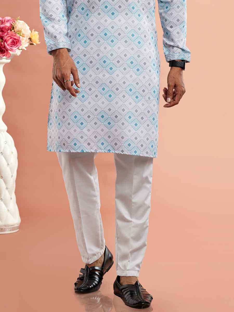 Multi Cotton Printed Festival Casual Kurta