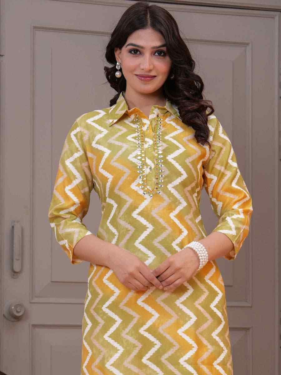 Multi Cotton Printed Festival Casual Kurti Bottom Women Wear