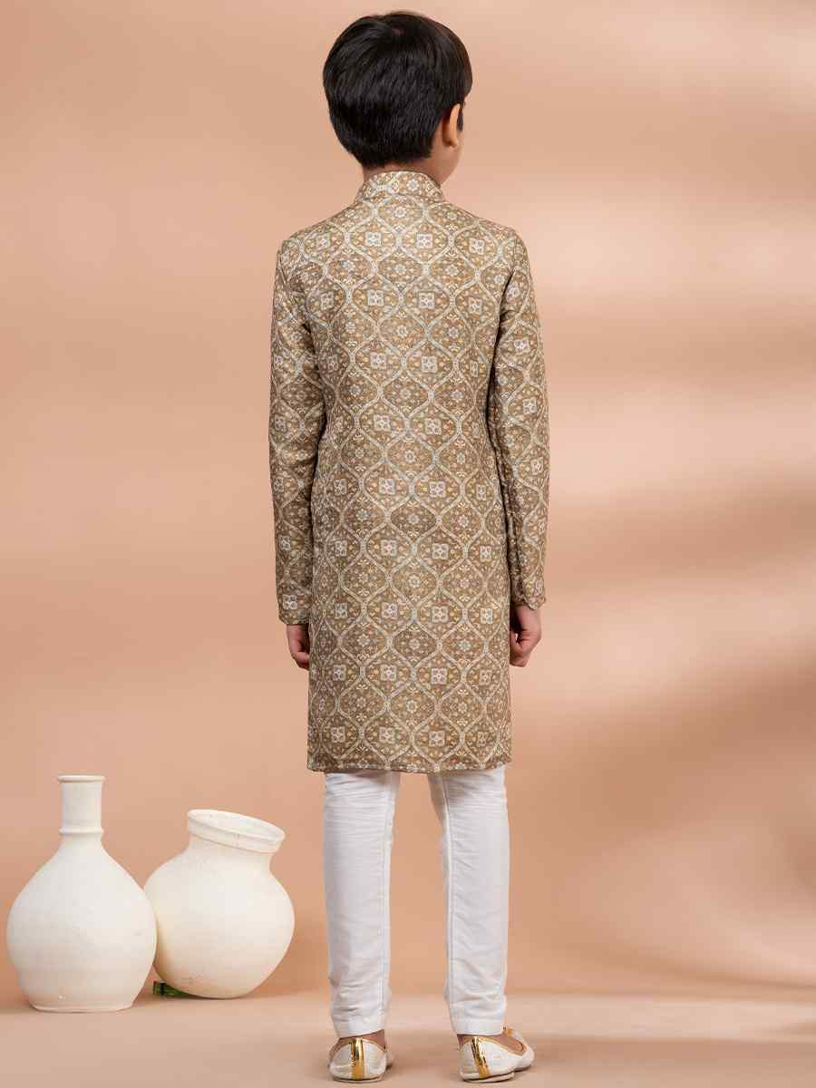 Multi Cotton Printed Festival Traditional Kurta Pyjama Boys Wear