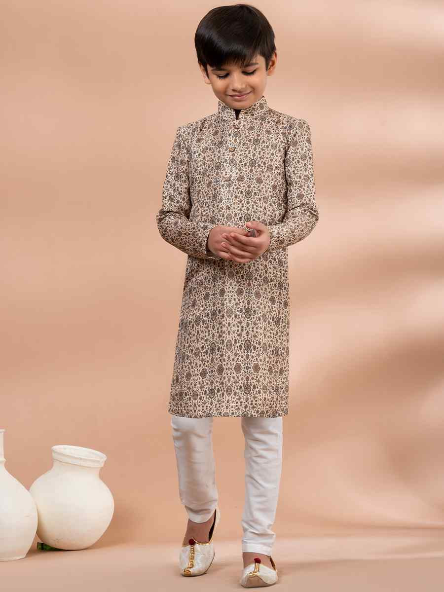 Multi Cotton Printed Festival Traditional Kurta Pyjama Boys Wear