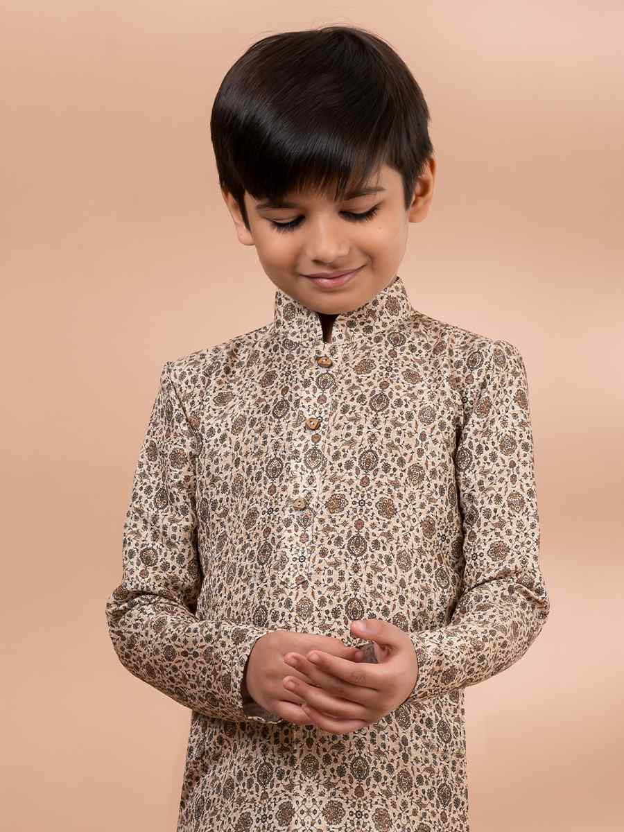 Multi Cotton Printed Festival Traditional Kurta Pyjama Boys Wear