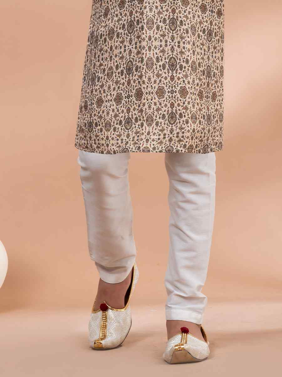 Multi Cotton Printed Festival Traditional Kurta Pyjama Boys Wear