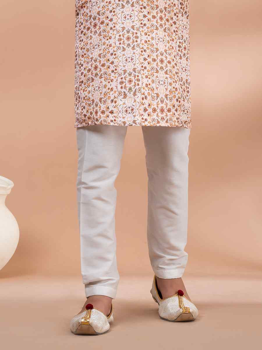 Multi Cotton Printed Festival Traditional Kurta Pyjama Boys Wear