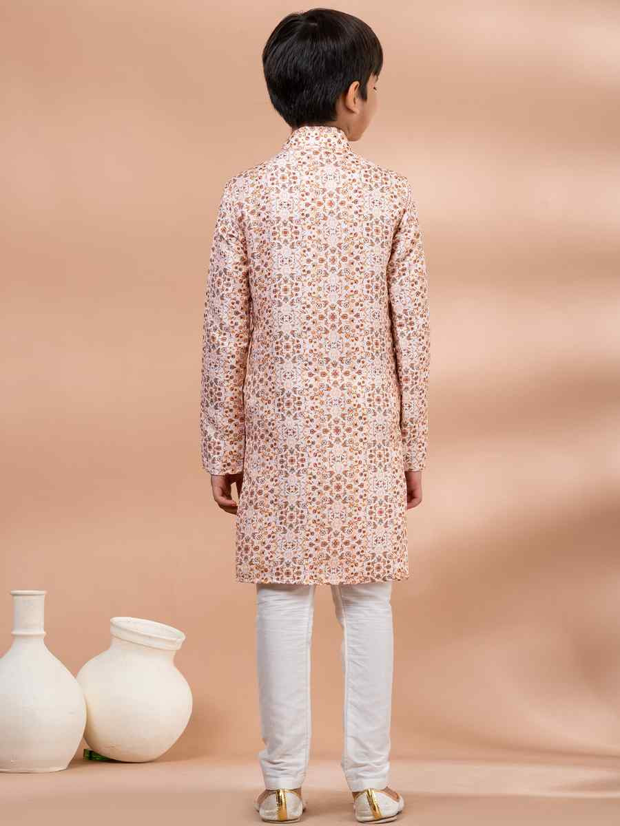 Multi Cotton Printed Festival Traditional Kurta Pyjama Boys Wear