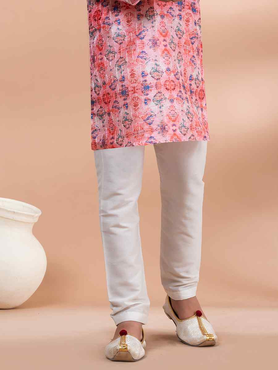 Multi Cotton Printed Festival Traditional Kurta Pyjama Boys Wear