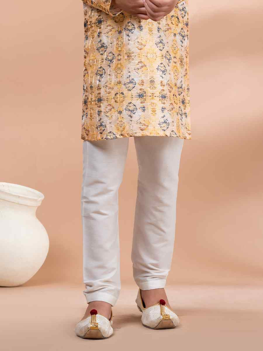 Multi Cotton Printed Festival Traditional Kurta Pyjama Boys Wear