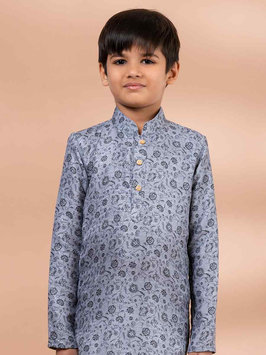 Multi Cotton Printed Festival Traditional Kurta Pyjama Boys Wear
