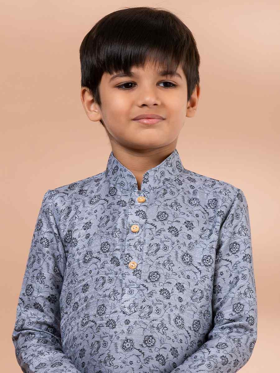 Multi Cotton Printed Festival Traditional Kurta Pyjama Boys Wear