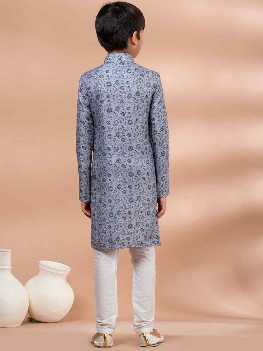 Multi Cotton Printed Festival Traditional Kurta Pyjama Boys Wear