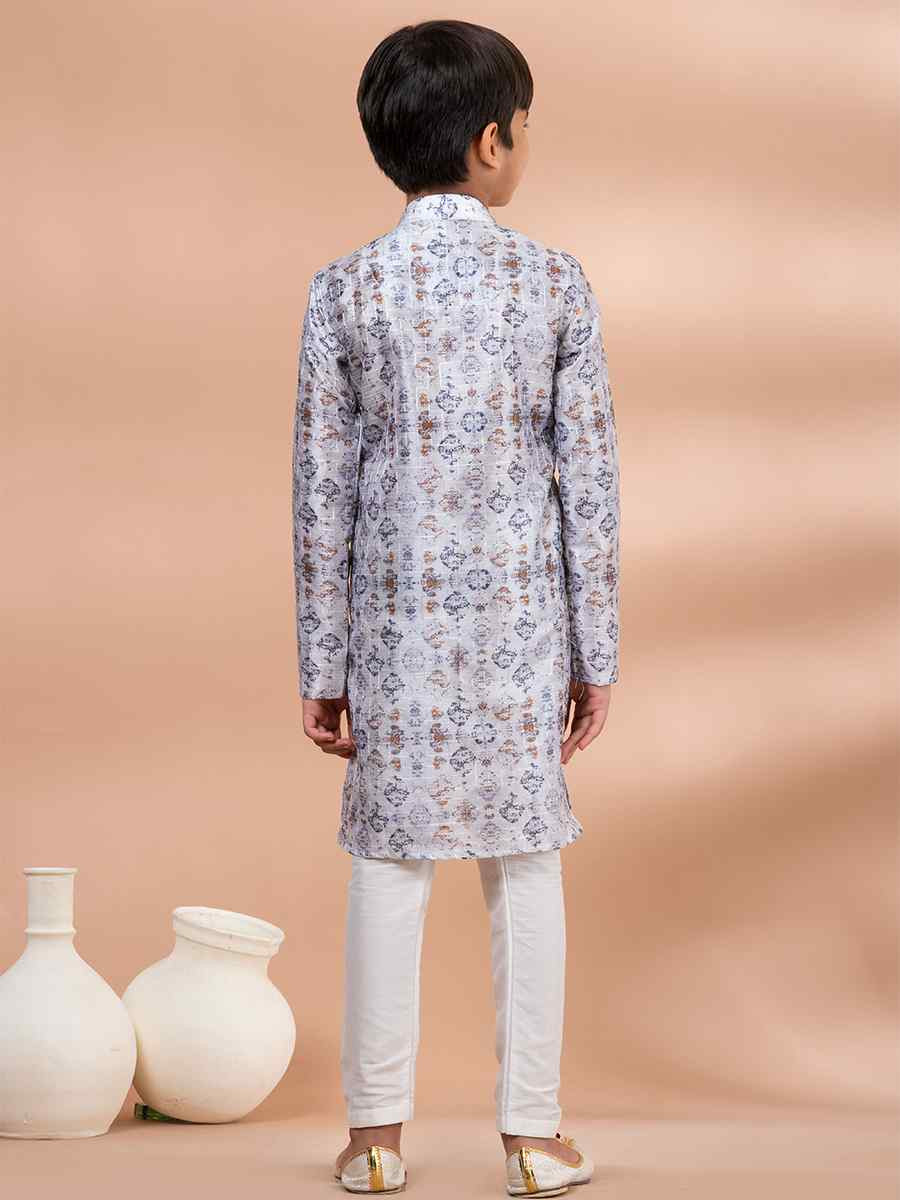 Multi Cotton Printed Festival Traditional Kurta Pyjama Boys Wear