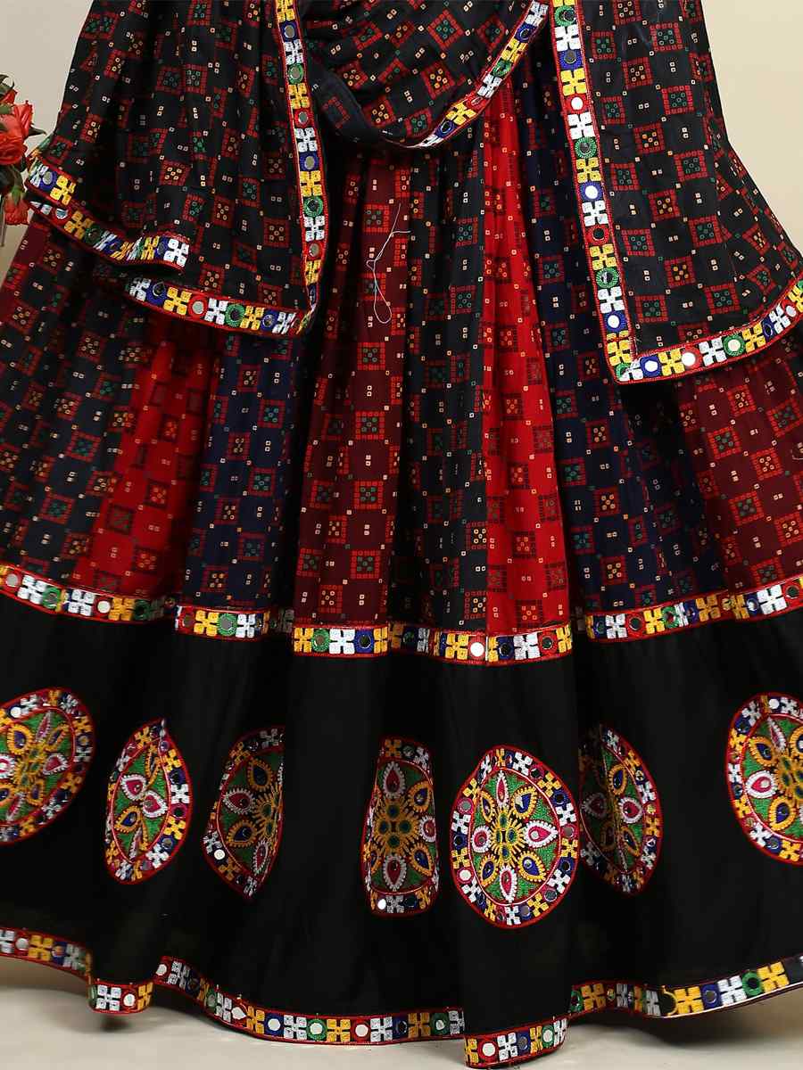 Multi Cotton Printed Mehendi Festival Traditional Lehenga Choli