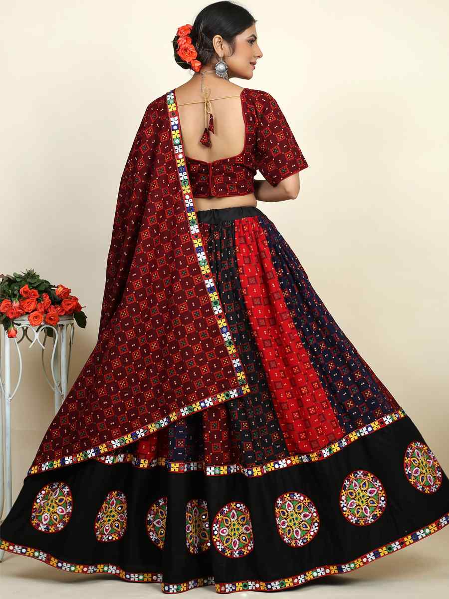 Multi Cotton Printed Mehendi Festival Traditional Lehenga Choli