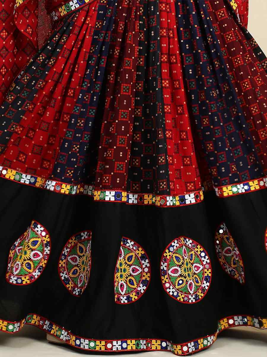 Multi Cotton Printed Mehendi Festival Traditional Lehenga Choli