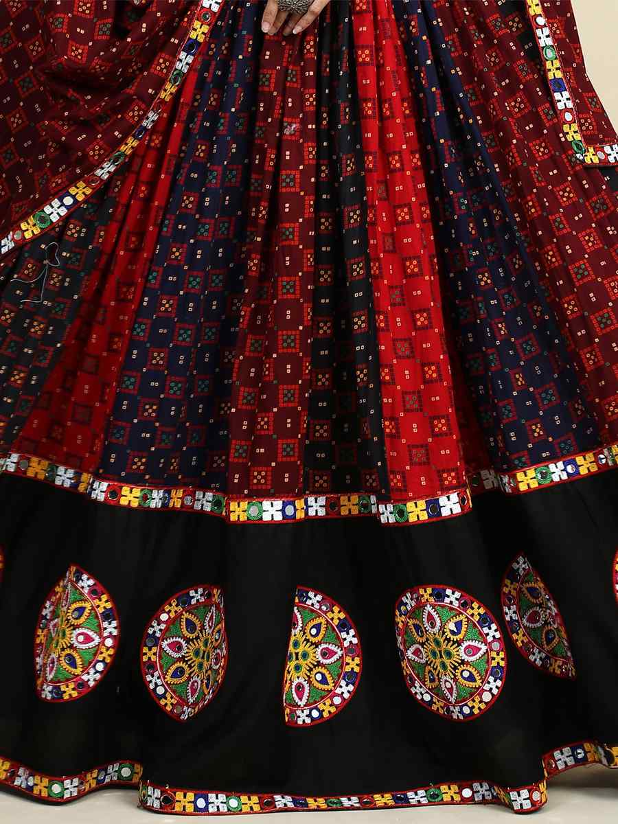 Multi Cotton Printed Mehendi Festival Traditional Lehenga Choli