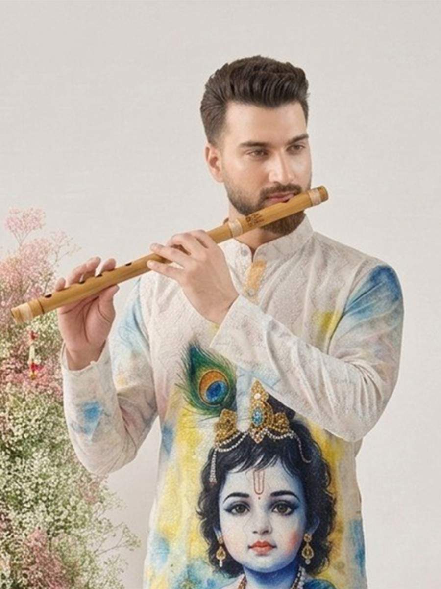 Multi Cotton Printed Party Festival Casual Ready Kurta