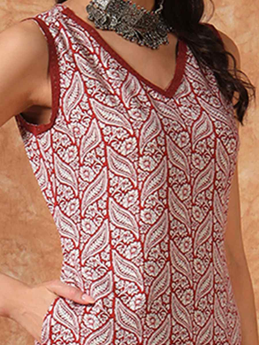 Multi Cotton Printed Party Wedding Festival Casual Ready Palazzo Pant Salwar Kameez