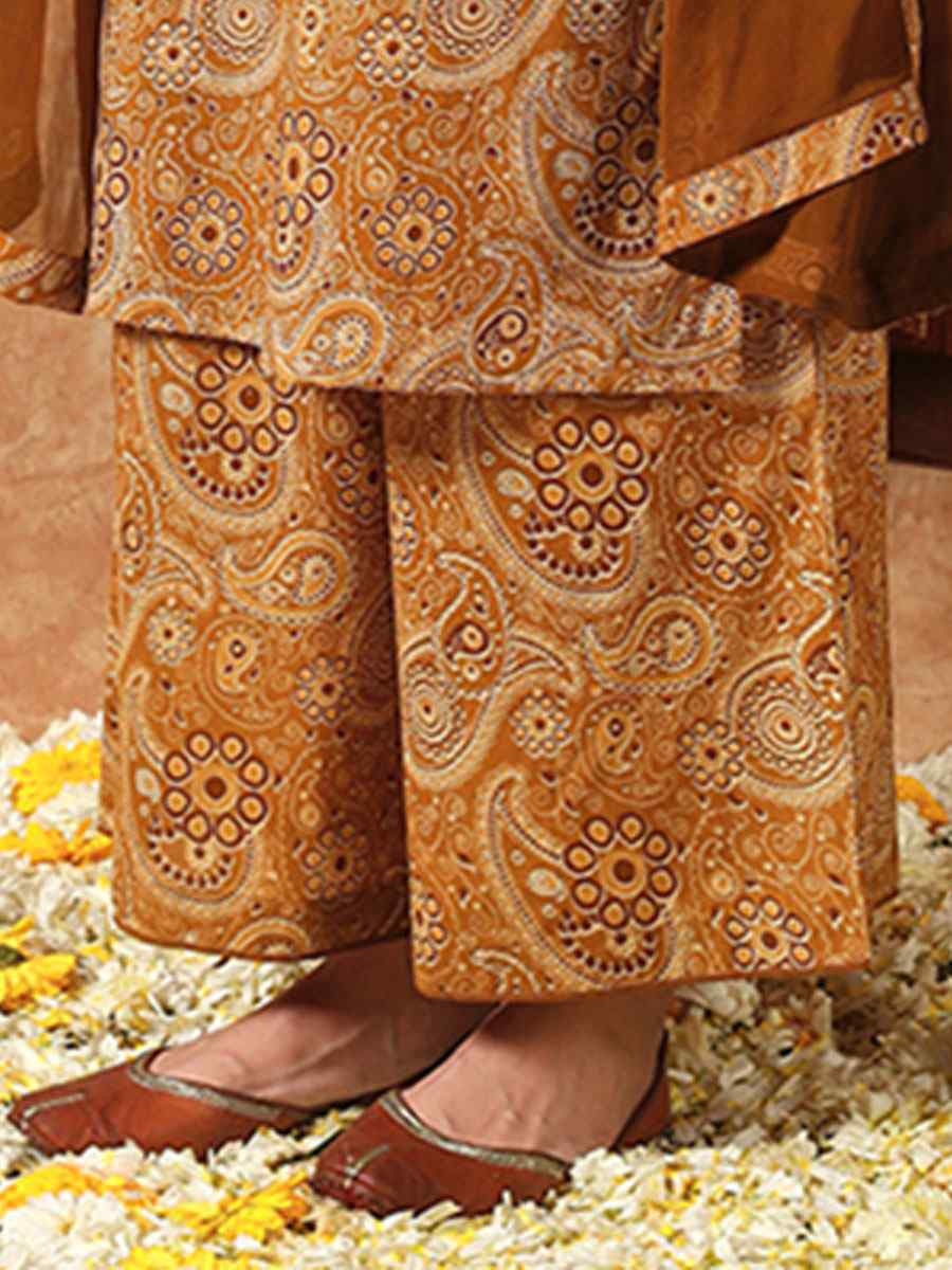 Multi Cotton Printed Party Wedding Festival Casual Ready Palazzo Pant Salwar Kameez