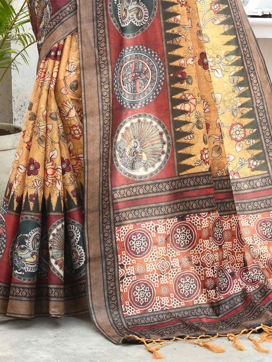 Multi Cotton Silk Printed Casual Festival Contemporary Saree