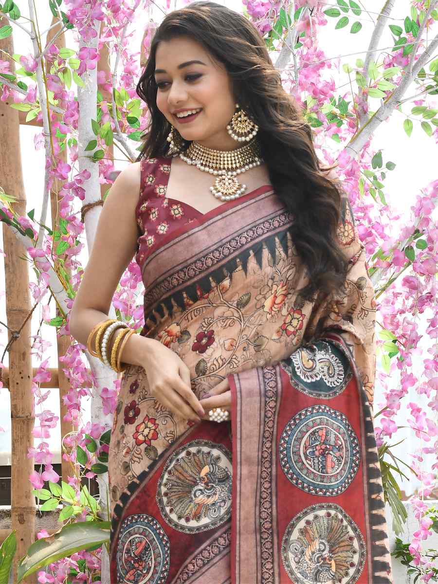 Multi Cotton Silk Printed Casual Festival Contemporary Saree