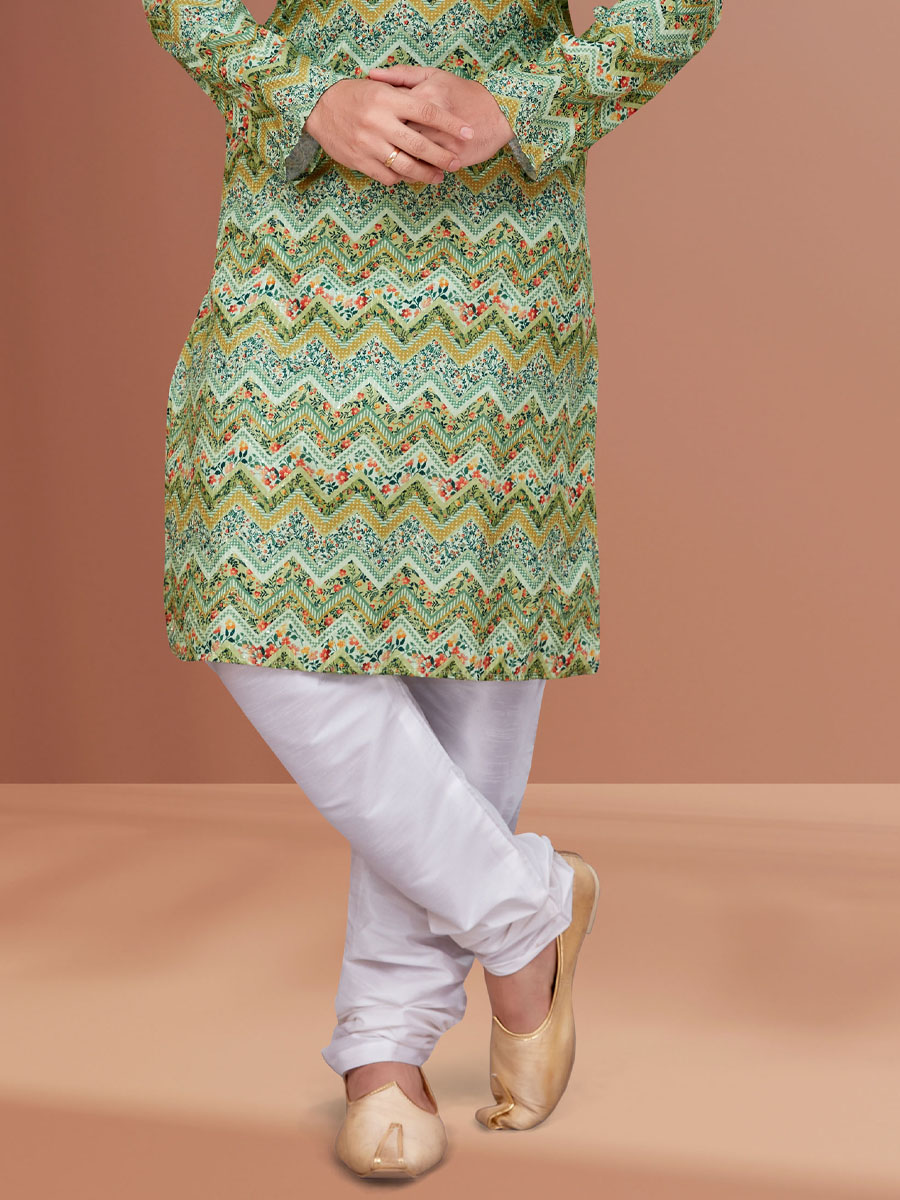 Multi Cotton Woven Festival Kurta