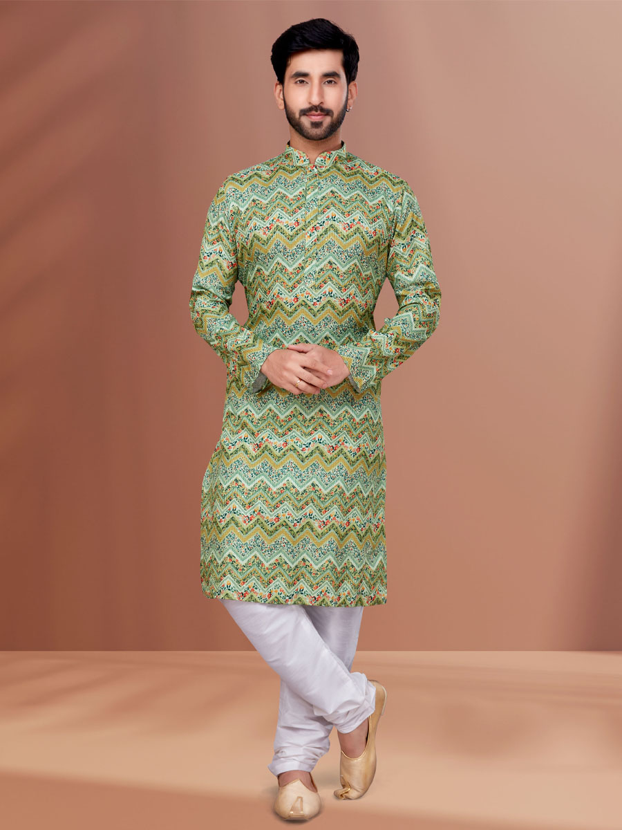Multi Cotton Woven Festival Kurta