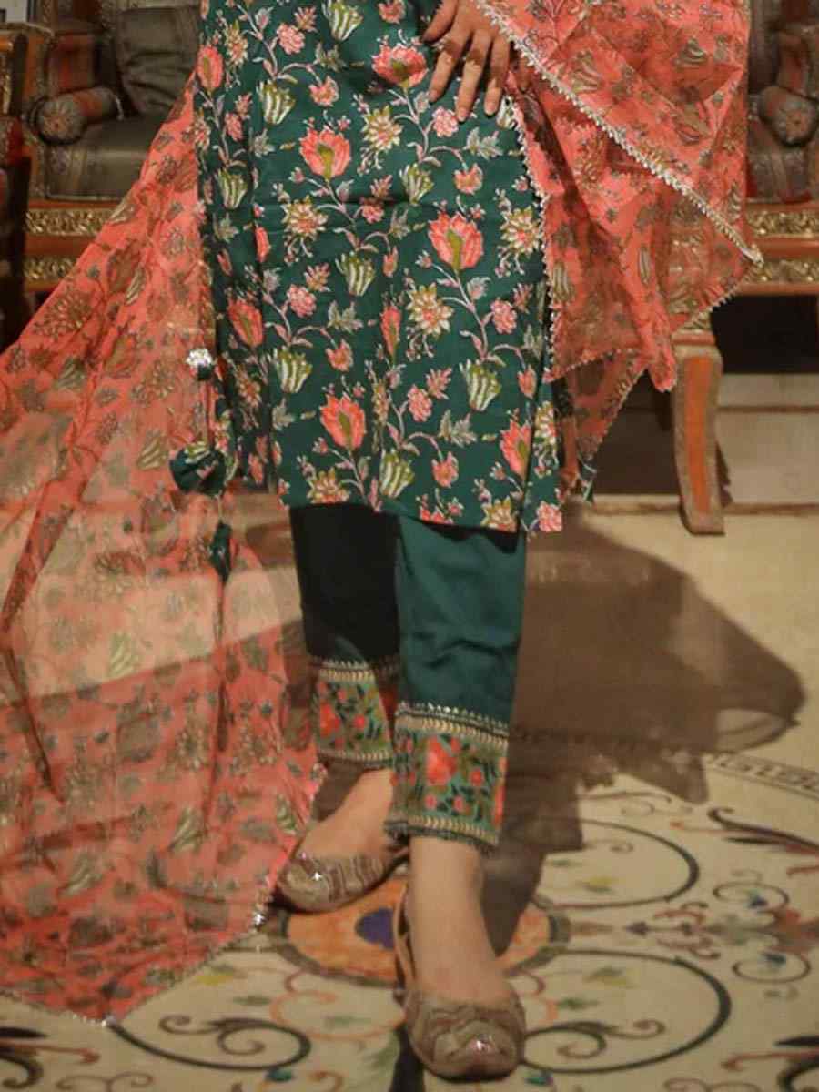 Multi CottonPrinted Casual Festival Pant Salwar Kameez