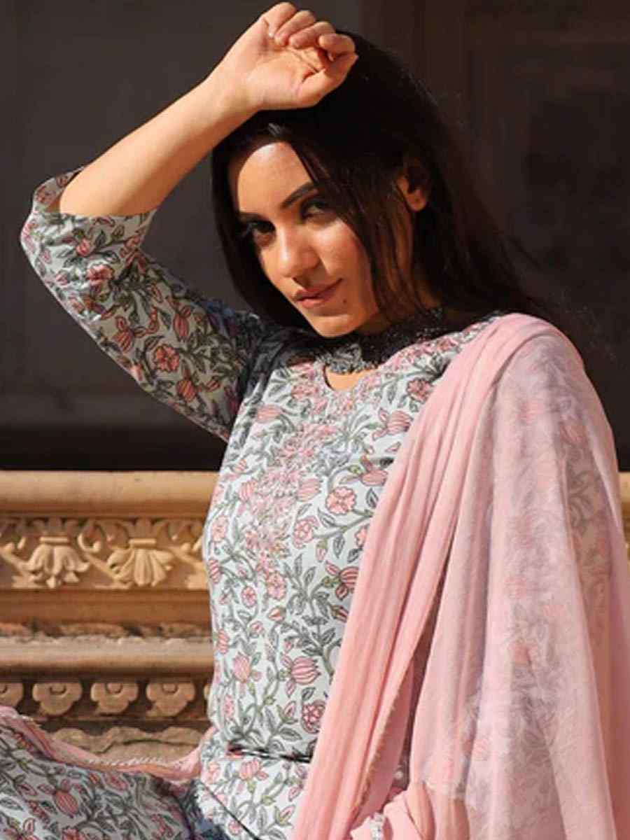Multi CottonPrinted Casual Festival Pant Salwar Kameez
