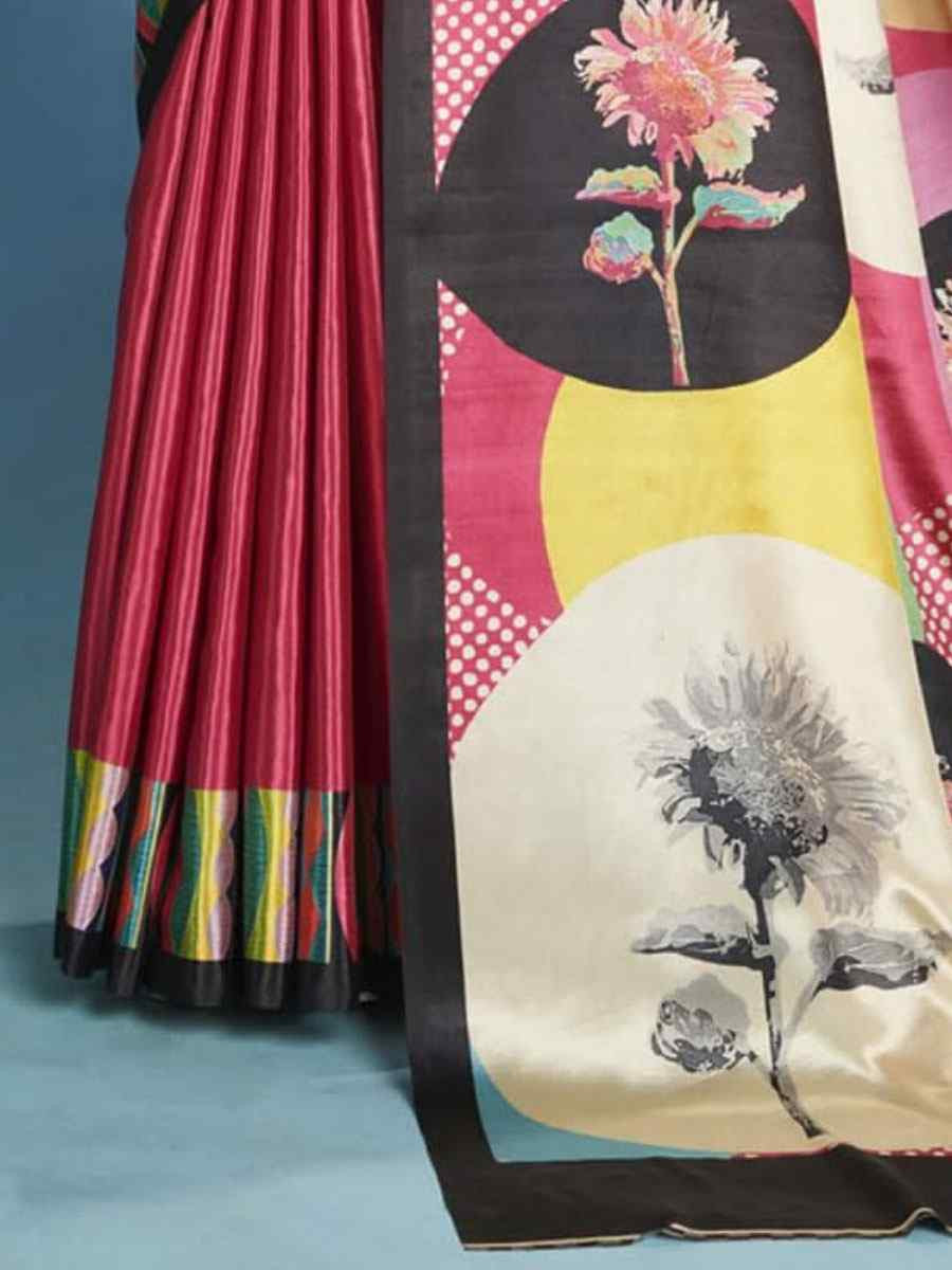 Multi Crape Soft Silk Abstract Printed Casual Reception Festival Wedding Fancy Classic Style Sarees