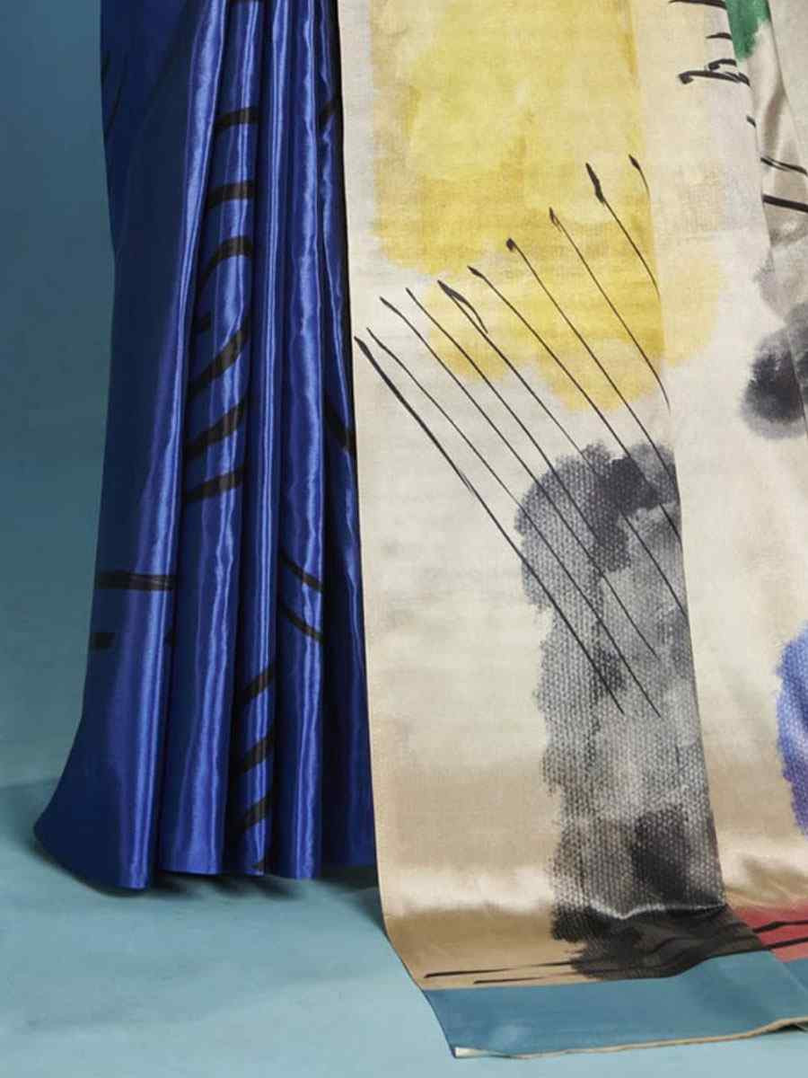 Multi Crape Soft Silk Abstract Printed Casual Reception Festival Wedding Fancy Classic Style Sarees