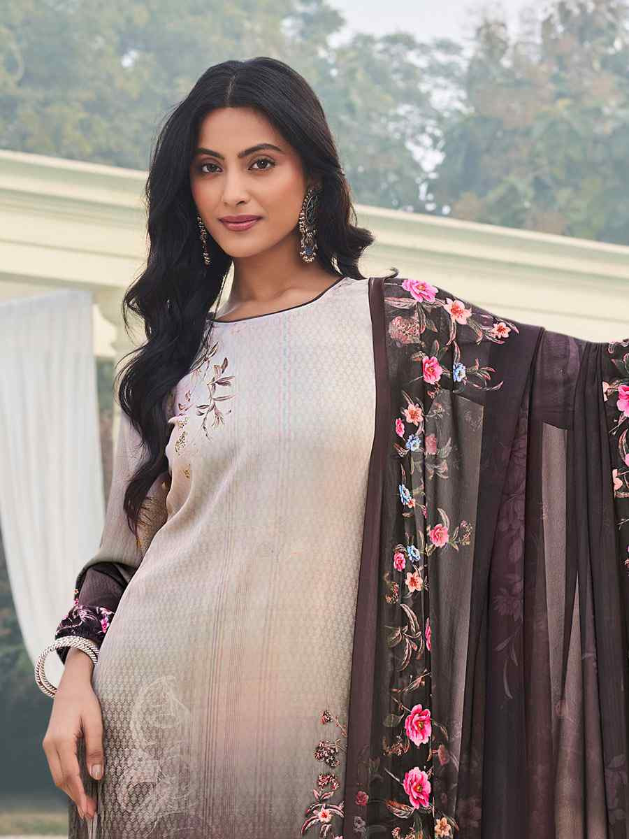 Multi Crepe Embroidered Wedding Festival Pant Salwar Kameez