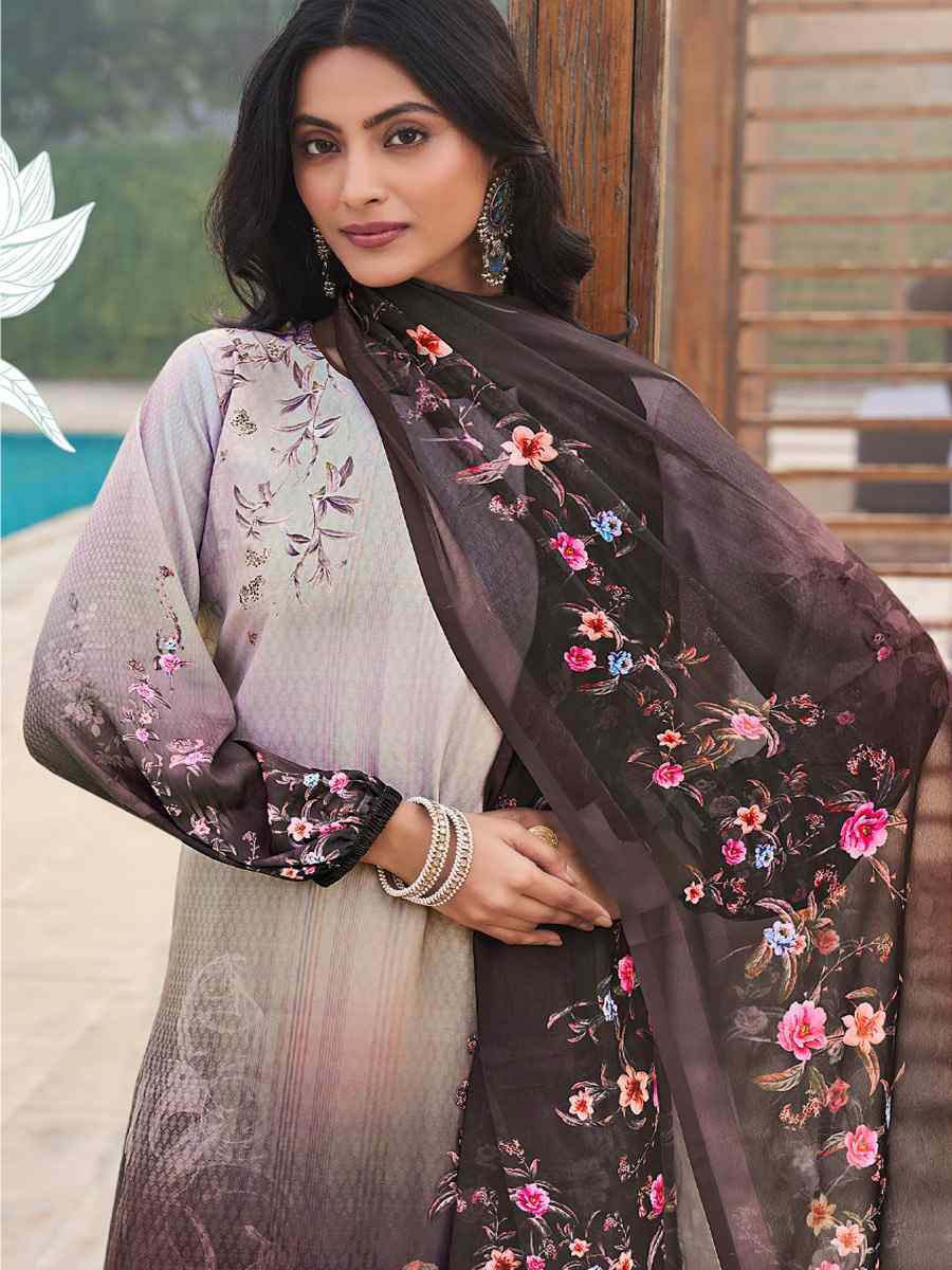 Multi Crepe Embroidered Wedding Festival Pant Salwar Kameez