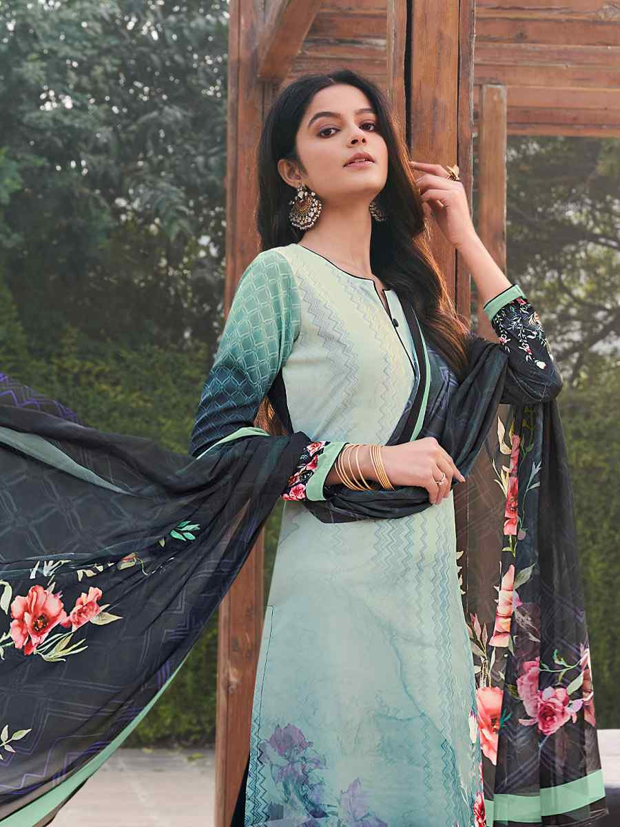 Multi Crepe Embroidered Wedding Festival Pant Salwar Kameez