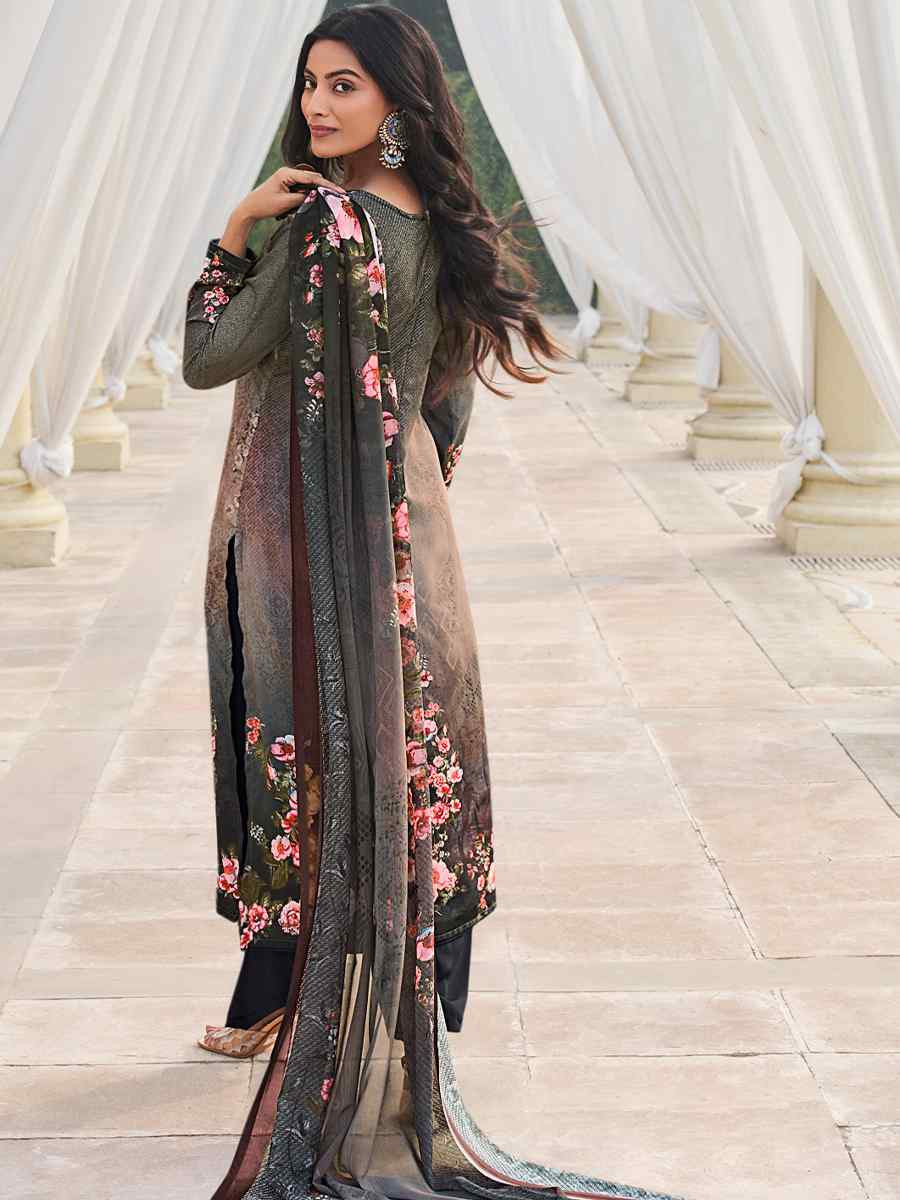 Multi Crepe Embroidered Wedding Festival Pant Salwar Kameez