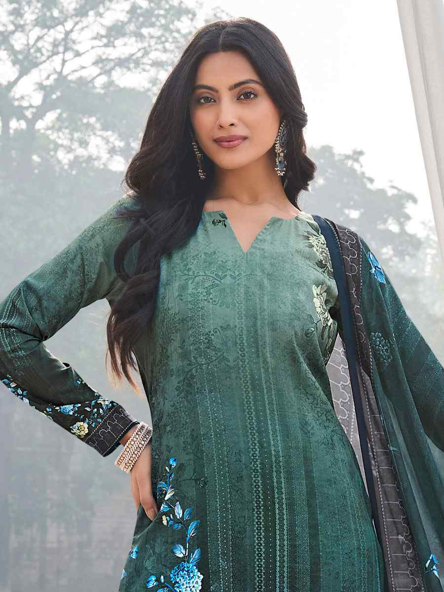 Multi Crepe Embroidered Wedding Festival Pant Salwar Kameez