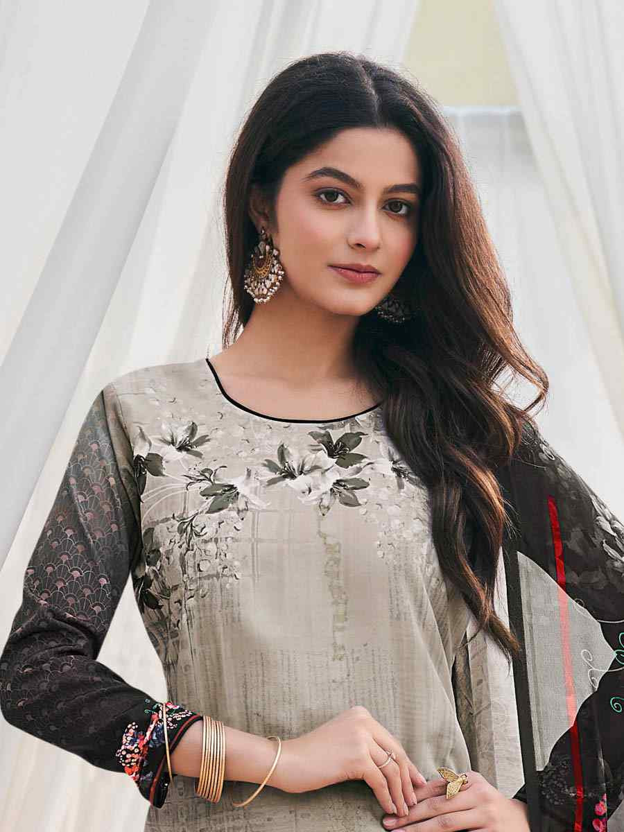 Multi Crepe Embroidered Wedding Festival Pant Salwar Kameez