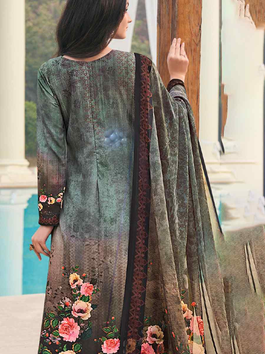 Multi Crepe Embroidered Wedding Festival Pant Salwar Kameez